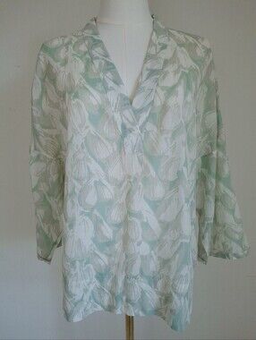 NWT Gap Boxy Lightweight Brushstroke V-neck 3/4 Sleeve Top